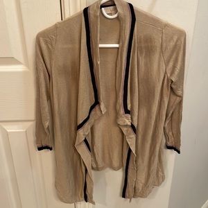 Loft shawl tan cardigan sweater
